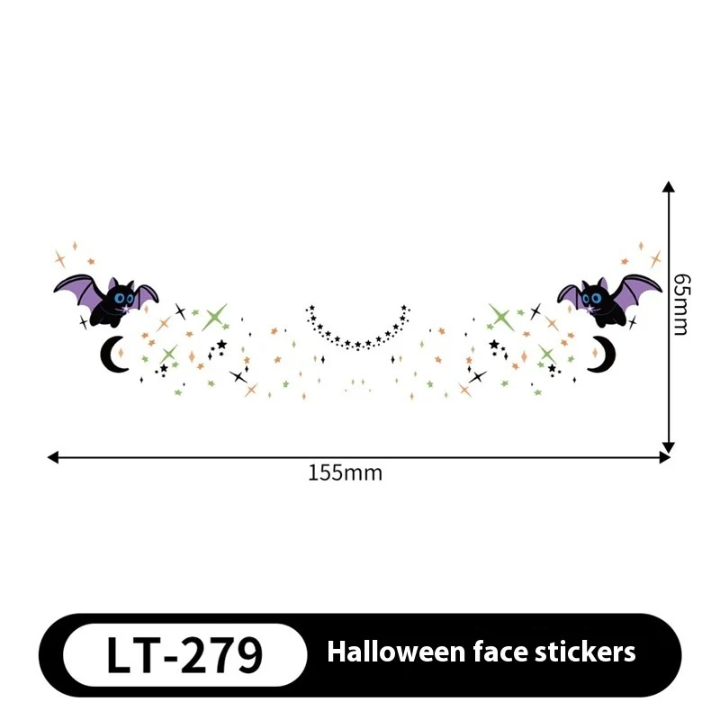 Halloween Makeup Stickers Dress Up Cute Painted