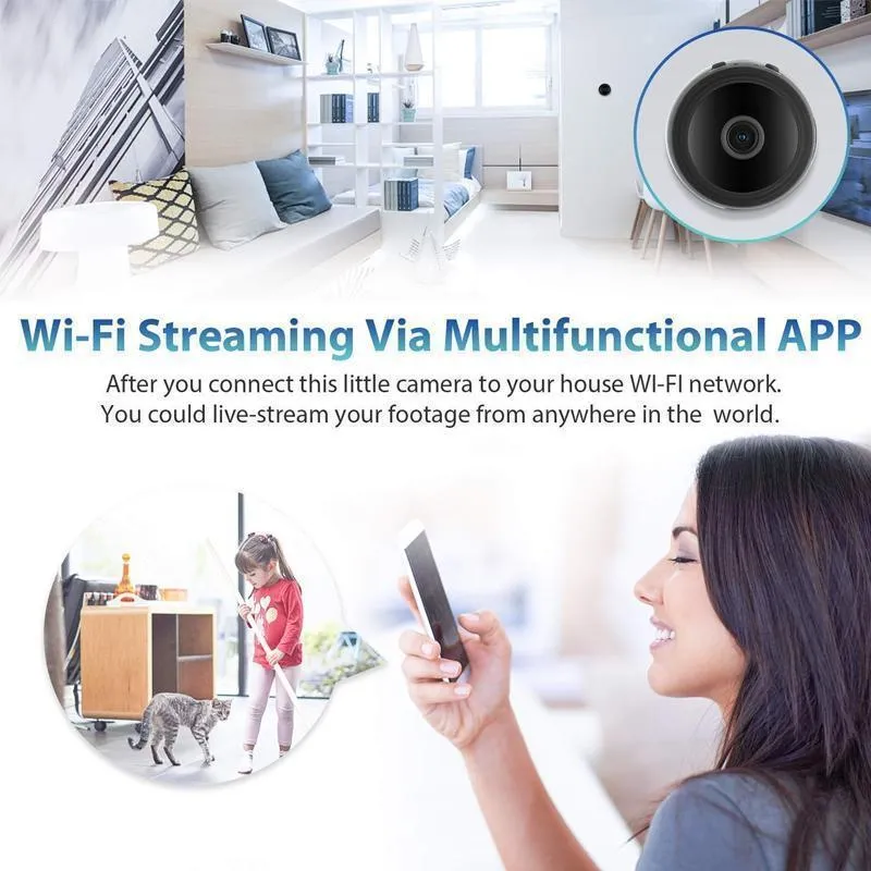 Caméra Mini WiFi 1080p - Protégez votre Maison à Tout Moment et Partout