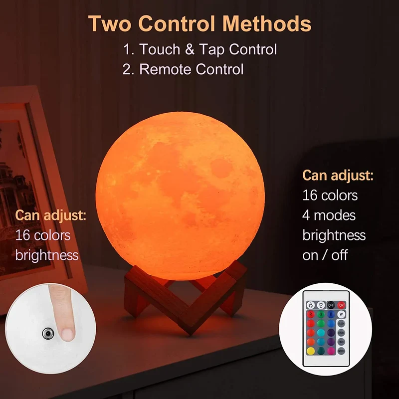 3D Moon Night Light Lamp