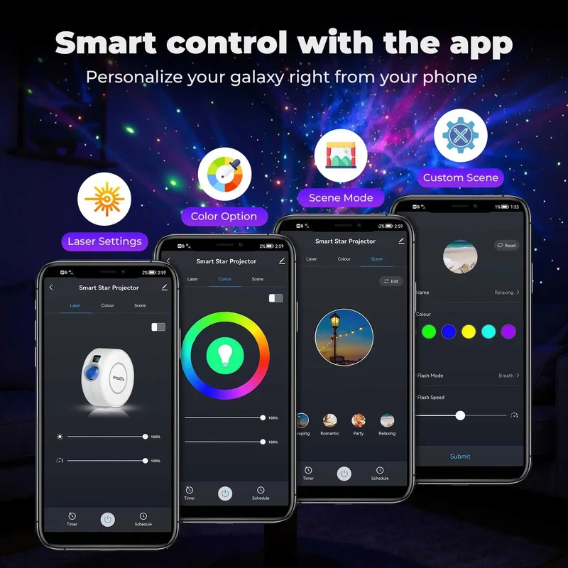Atmosphere Smart Galaxy Star Projector