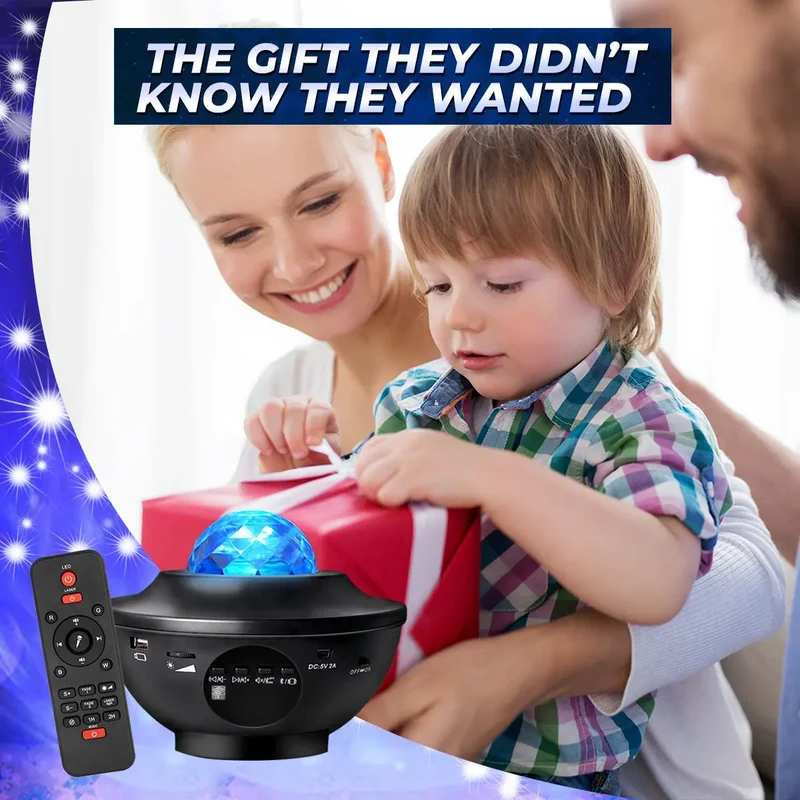 Ambience Galaxy Star Projector with Speaker
