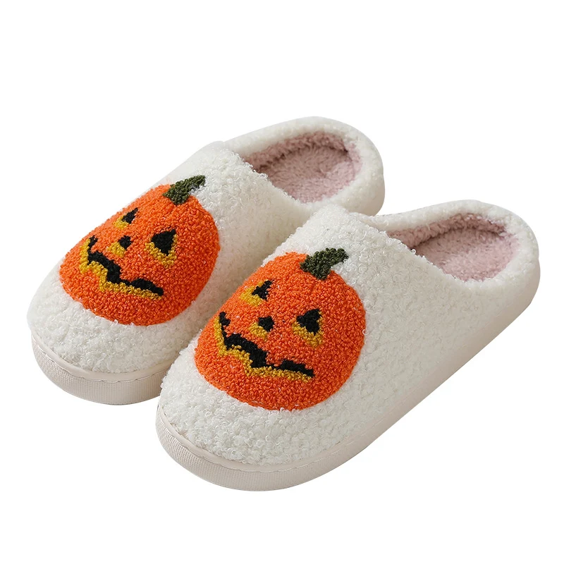 Halloween Pumpkin Jack-o-Lantern Slippers