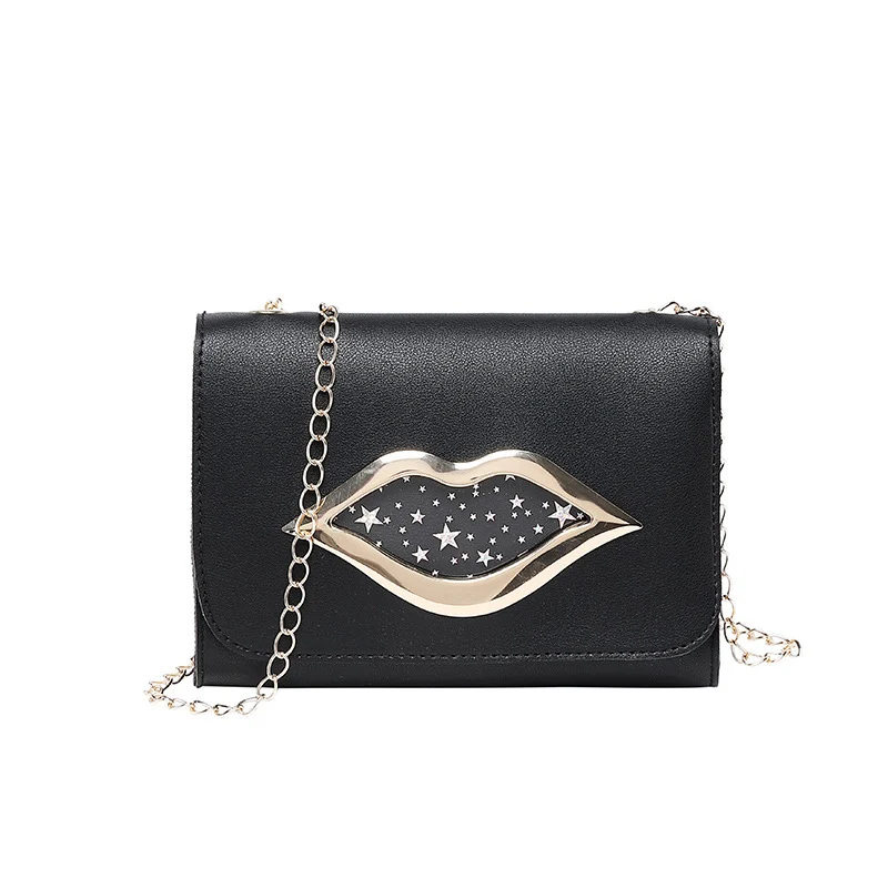 Lips sweet chain chain messenger bag