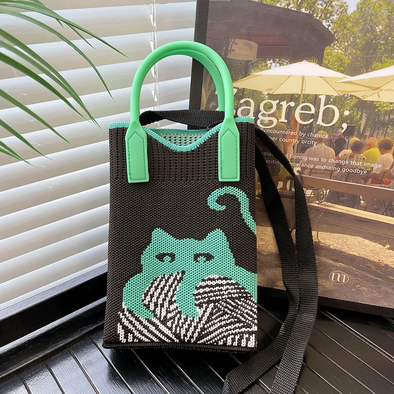 Mini Knit Shoulder Crossbody Bag