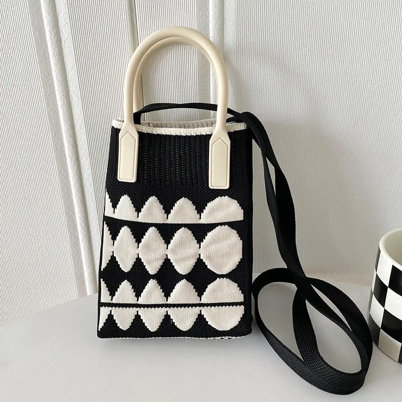Mini Knit Shoulder Crossbody Bag