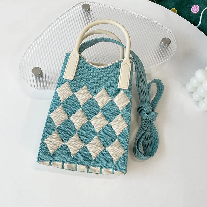 Mini Knit Shoulder Crossbody Bag