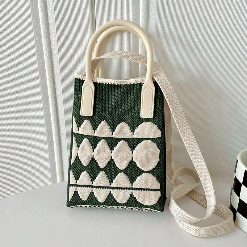 Mini Knit Shoulder Crossbody Bag