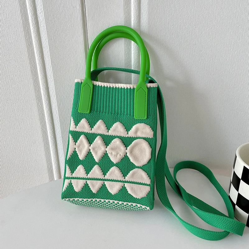 Mini Knit Shoulder Crossbody Bag