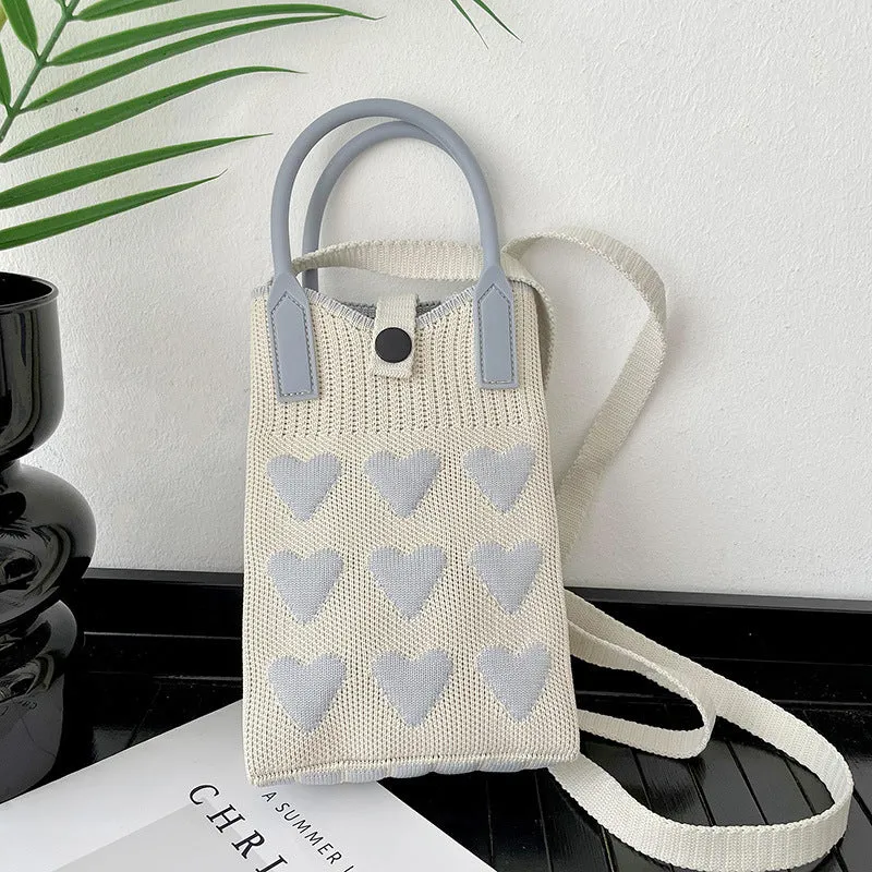 Mini Knit Shoulder Crossbody Bag