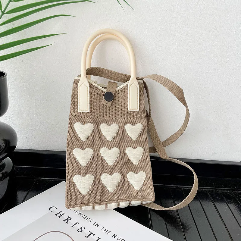 Mini Knit Shoulder Crossbody Bag
