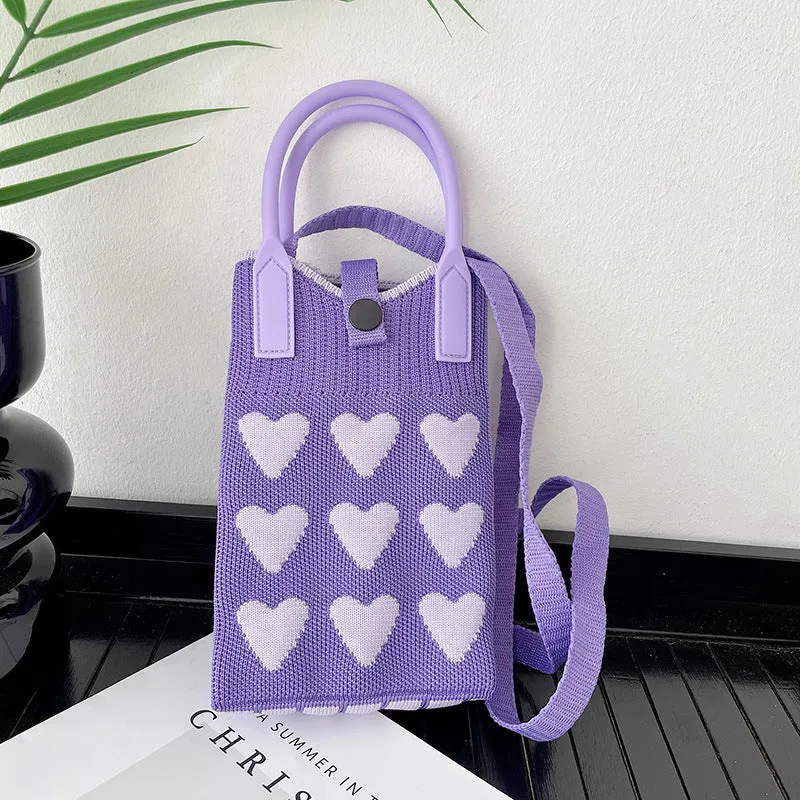 Mini Knit Shoulder Crossbody Bag