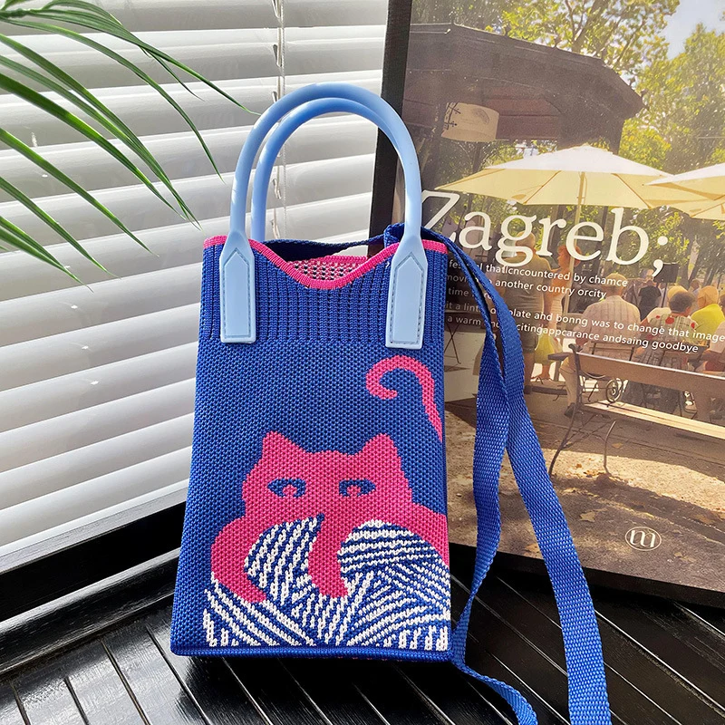 Mini Knit Shoulder Crossbody Bag