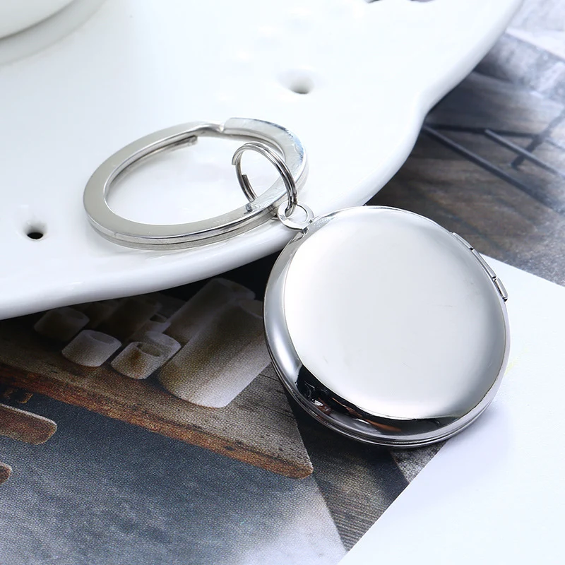 Stainless Steel Locket Keychain