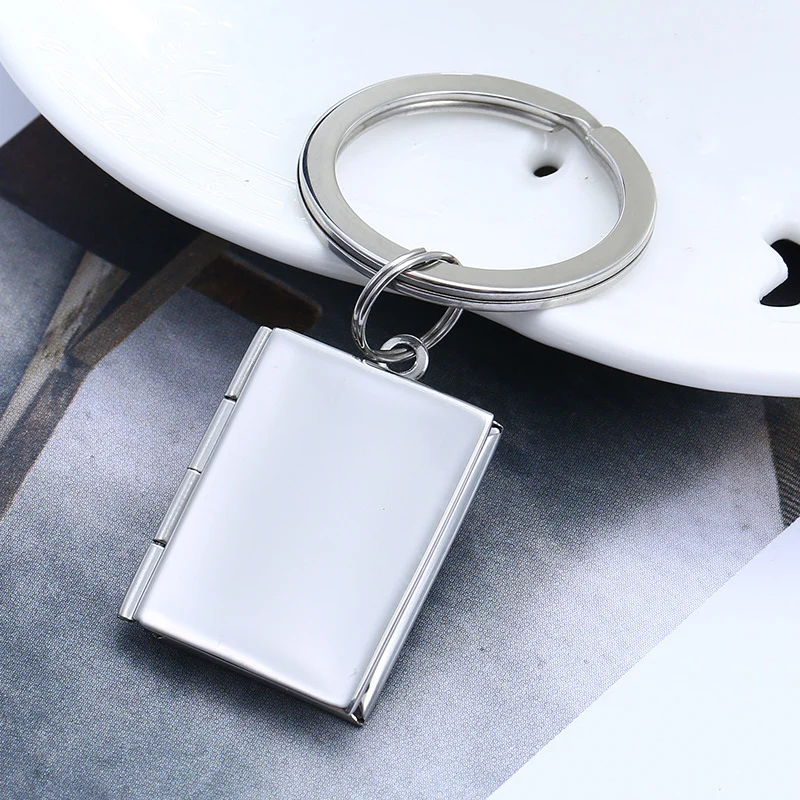Stainless Steel Locket Keychain