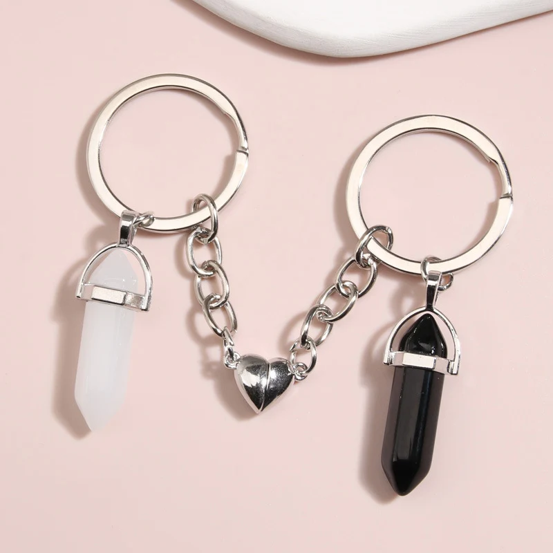 New Spaceman Magnetic Love Couple Girlfriends Keychain