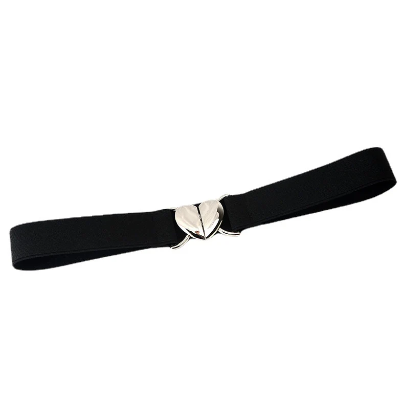 Elastic Stretch Heart Buckle Belt