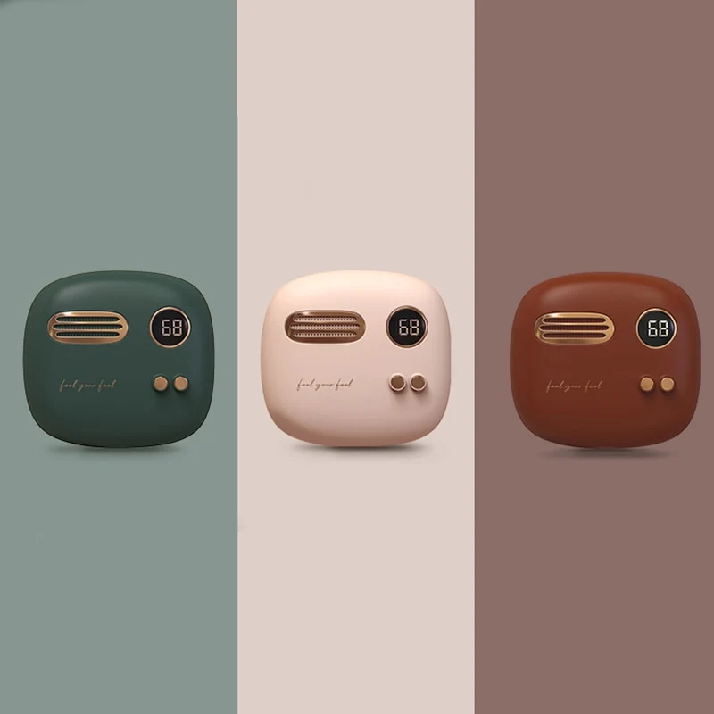2 In 1 Retro Heater USB Charger Output Portable External Battery Hand Warmers 5000mAH Power Bank For Christmas Gift