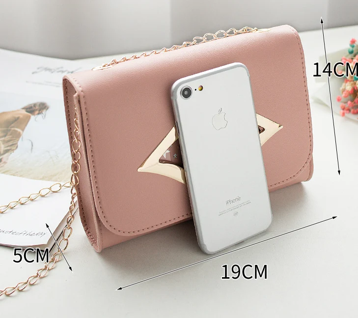 Lip phone bag messenger chain pouch