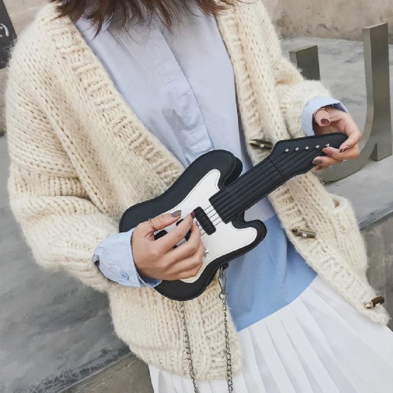 Mini Guitar Shape Shoulder Bag