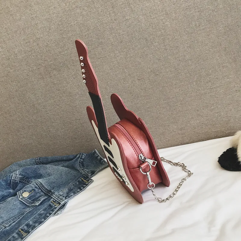Mini Guitar Shape Shoulder Bag