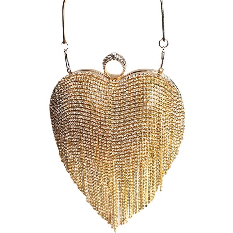Women's Tassel Inlaid Diamond Handbag