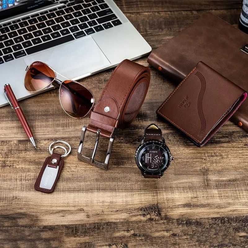 Watch Wallet Sunglasses Belt Gift Box Set (Mens)