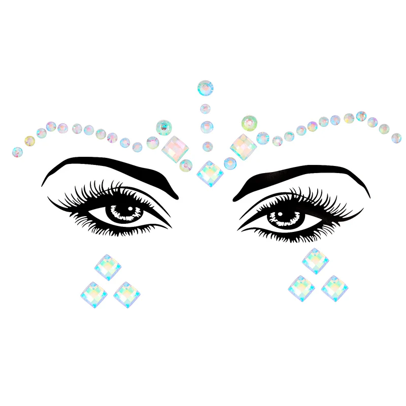 Resin Drill Electric Sound Festival Masquerade Face Decoration Stickers