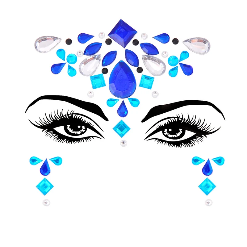 Resin Drill Electric Sound Festival Masquerade Face Decoration Stickers