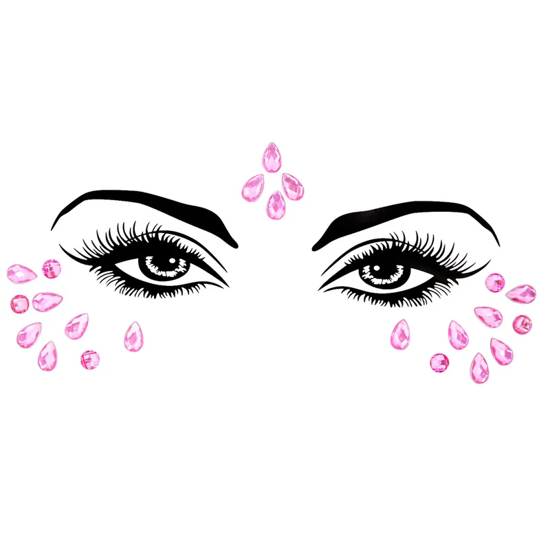 Resin Drill Electric Sound Festival Masquerade Face Decoration Stickers