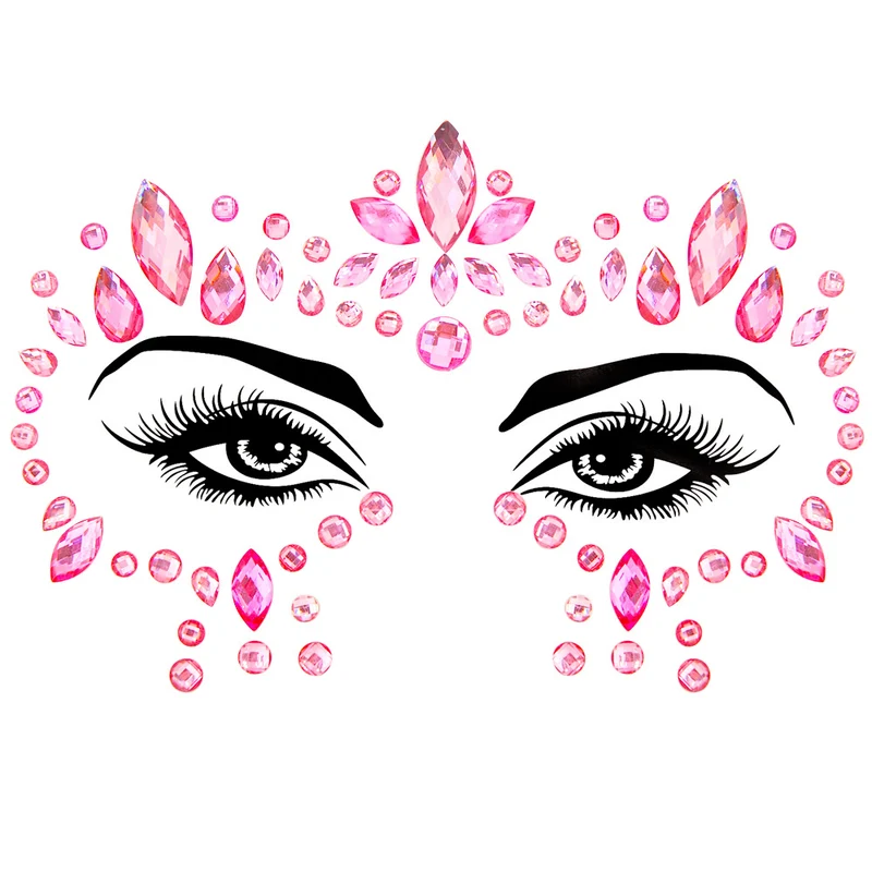 Resin Drill Electric Sound Festival Masquerade Face Decoration Stickers