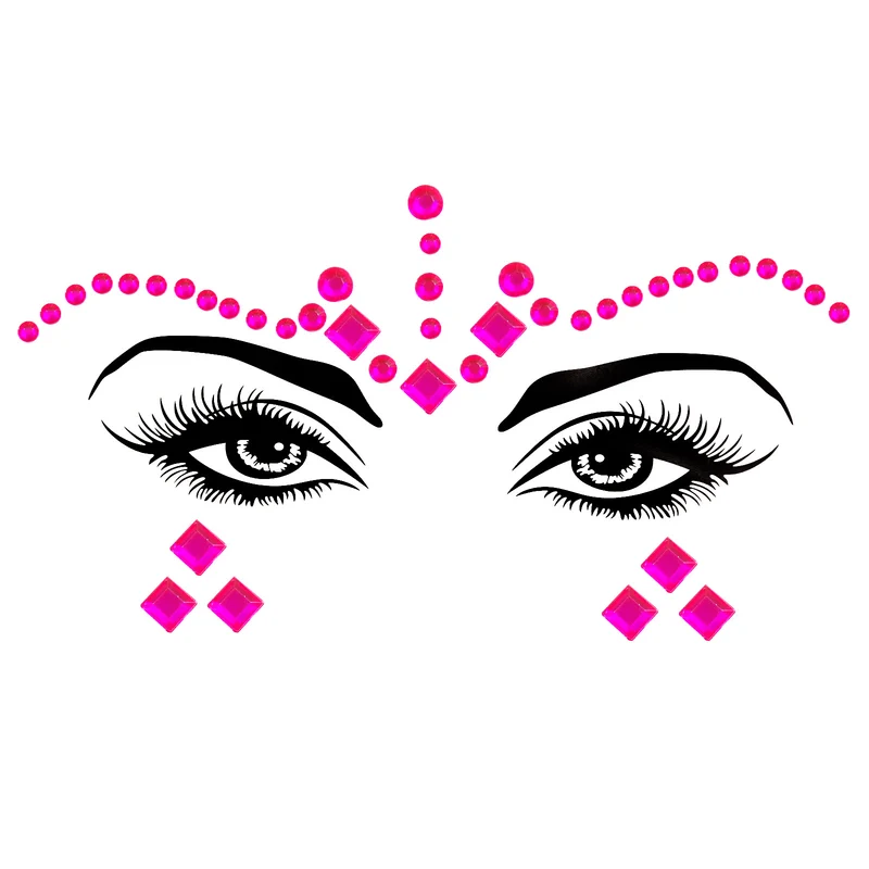 Resin Drill Electric Sound Festival Masquerade Face Decoration Stickers