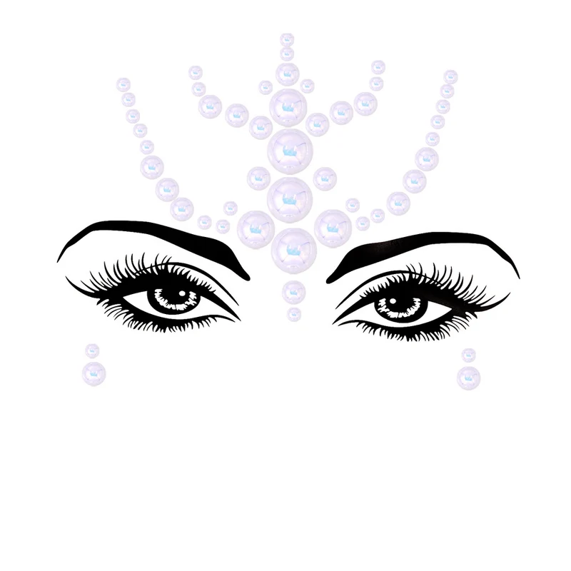 Resin Drill Electric Sound Festival Masquerade Face Decoration Stickers