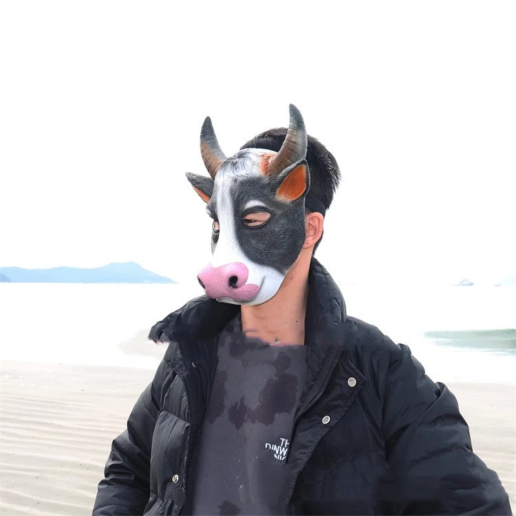 Cow Latex Face Mask