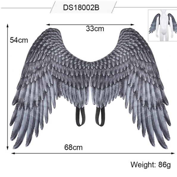 Halloween 3D Angel Wings Mardi Gras Theme Party Cosplay Wings (Child/Adult)