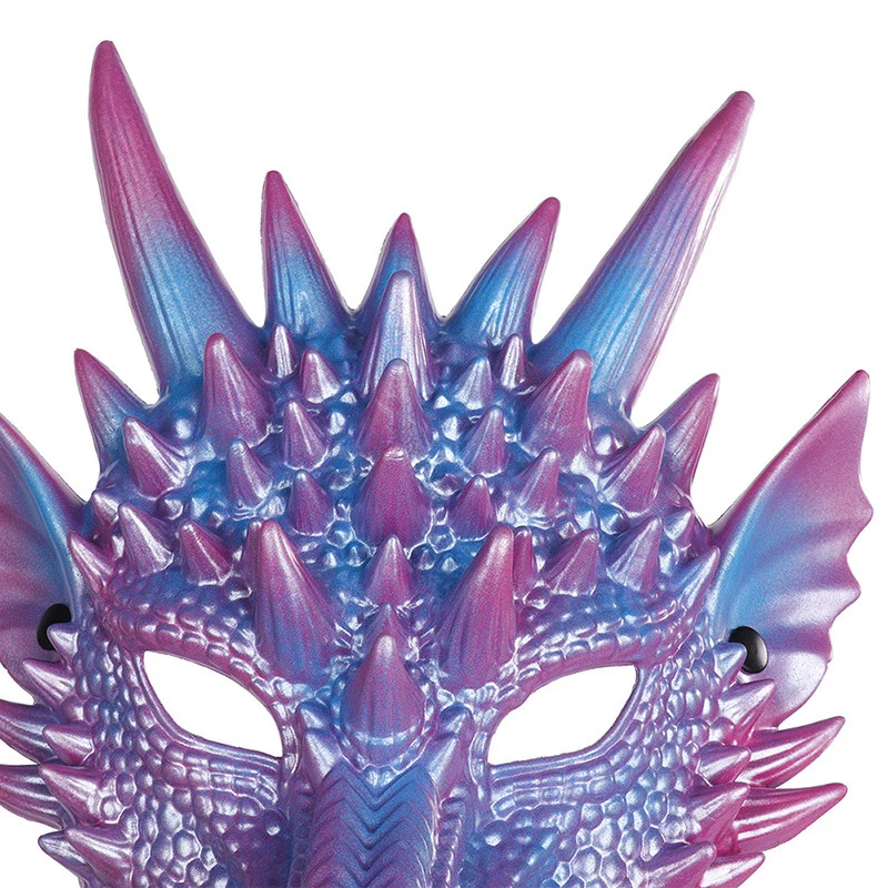 Pearl Blue Dragon Mask Cos Party