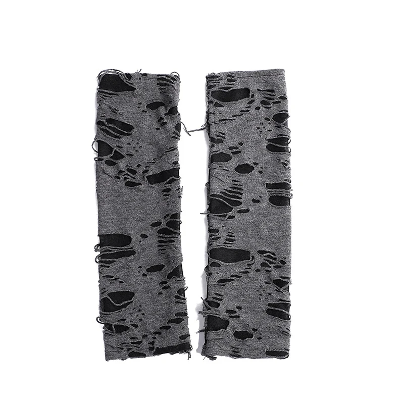 Halloween Black Grey Punk Style Cos Costume Props Finger Gloves