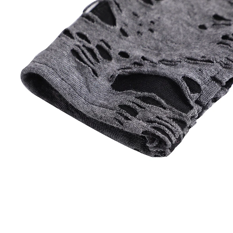 Halloween Black Grey Punk Style Cos Costume Props Finger Gloves