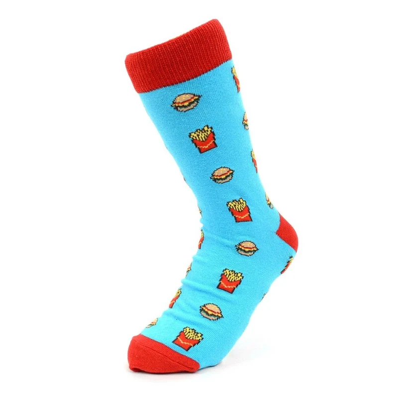 Hamburger & French Fries Novelty Socks