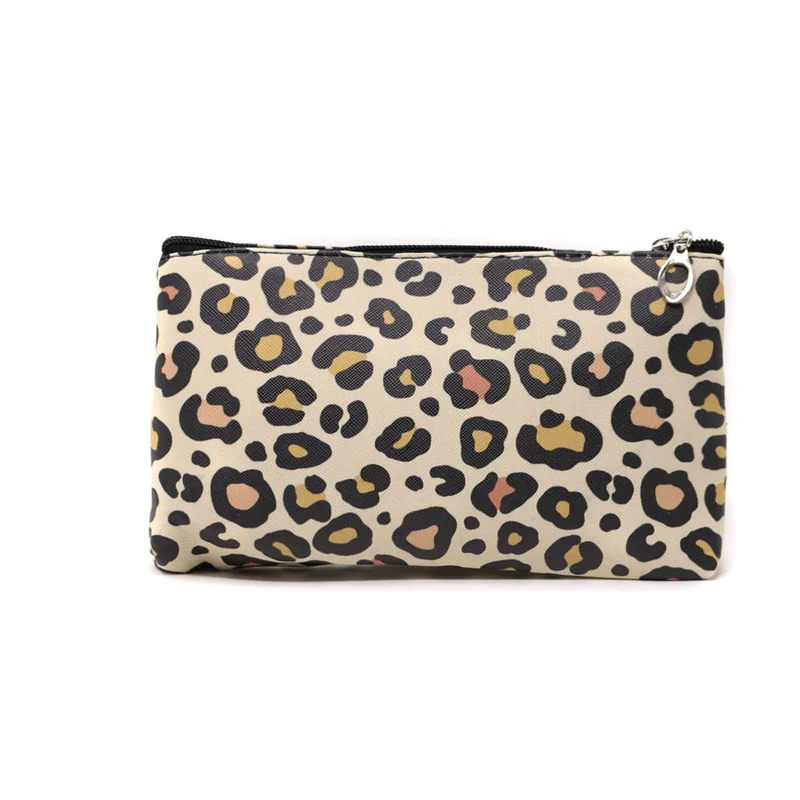 Leopard Cosmetic Bag Set (2 Pcs)