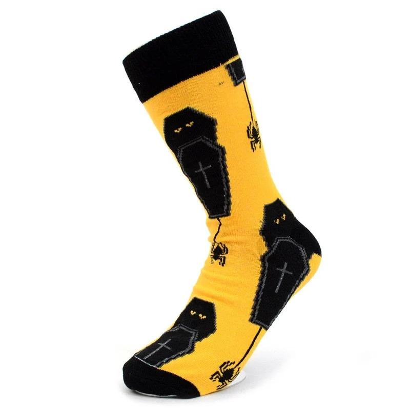 Halloween Coffin & Spider Novelty Socks
