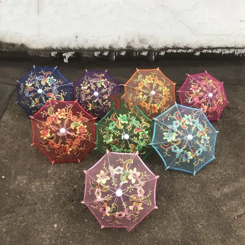 Mini Small Sized Lace Umbrella Embroidered Craft Umbrella Children's Performance Dancing Umbrella Scenic Spot Decoration Pocket Lace Small Umbrella