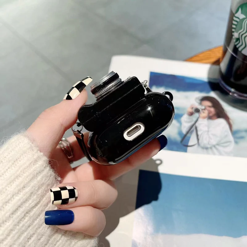 Retro Camera Headphone Protective Case Cute