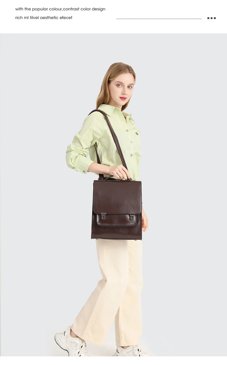 Retro College Style Stylish And Versatile Messenger Bag Casual All-matching Backpack