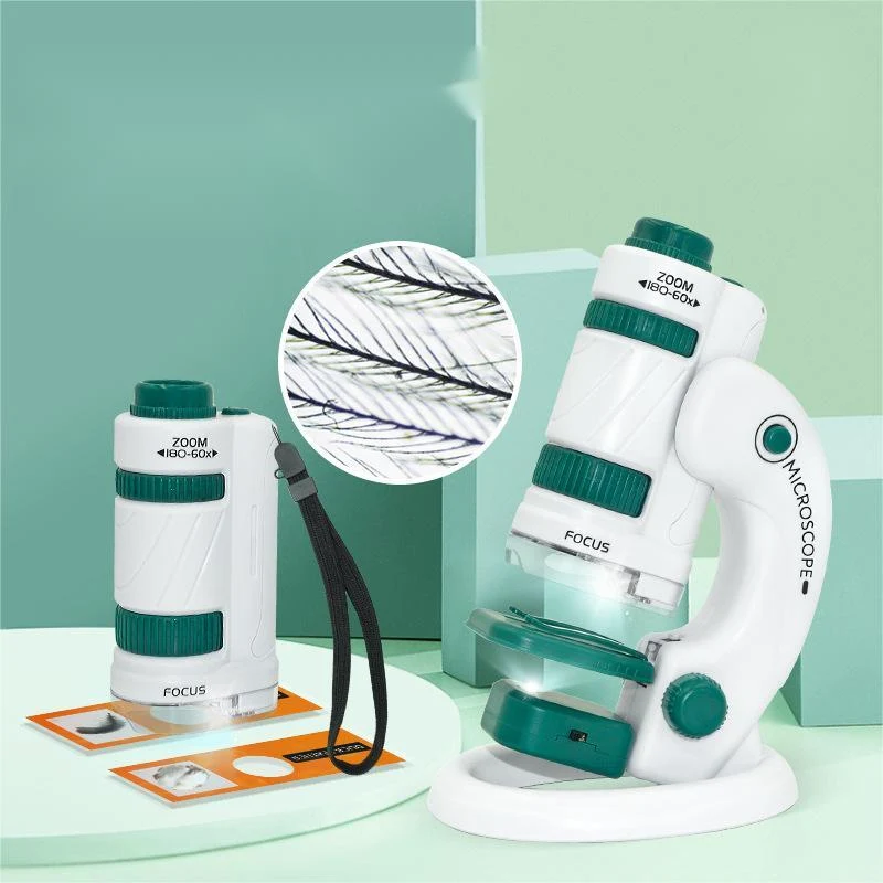 Portable Microscope Upgrade Set Microscopic Teaching Aid Specimen Slides