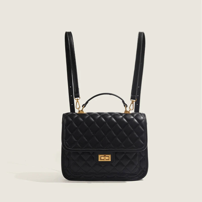 High-Fashion Design Rhombus Purse Backpack