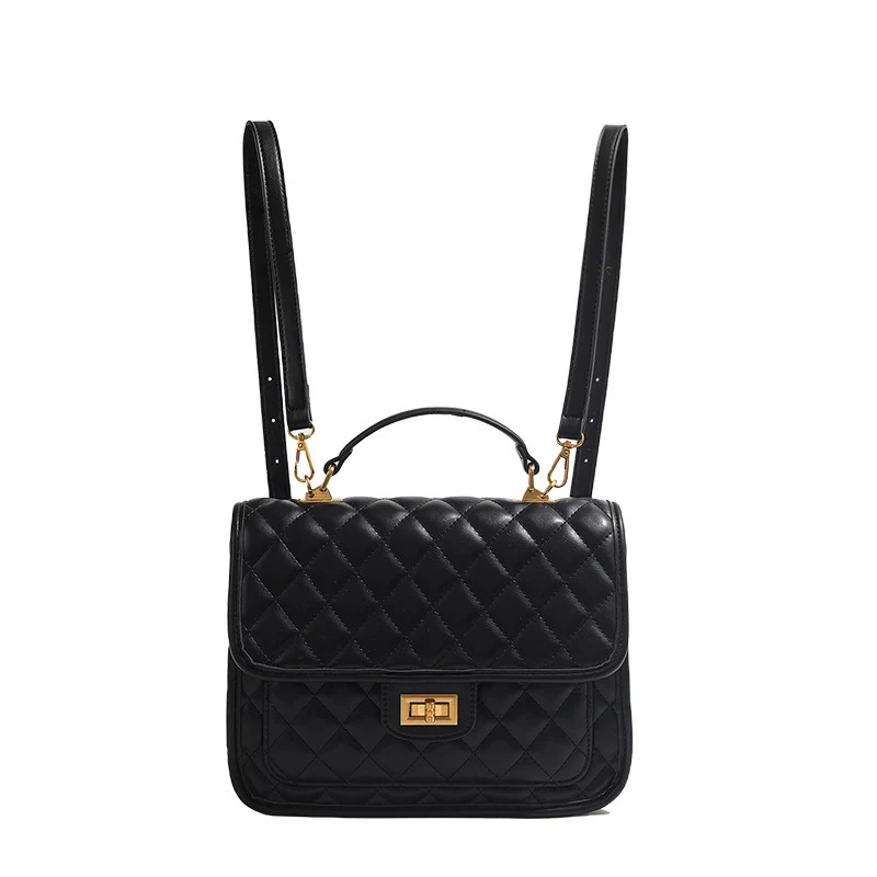 High-Fashion Design Rhombus Purse Backpack
