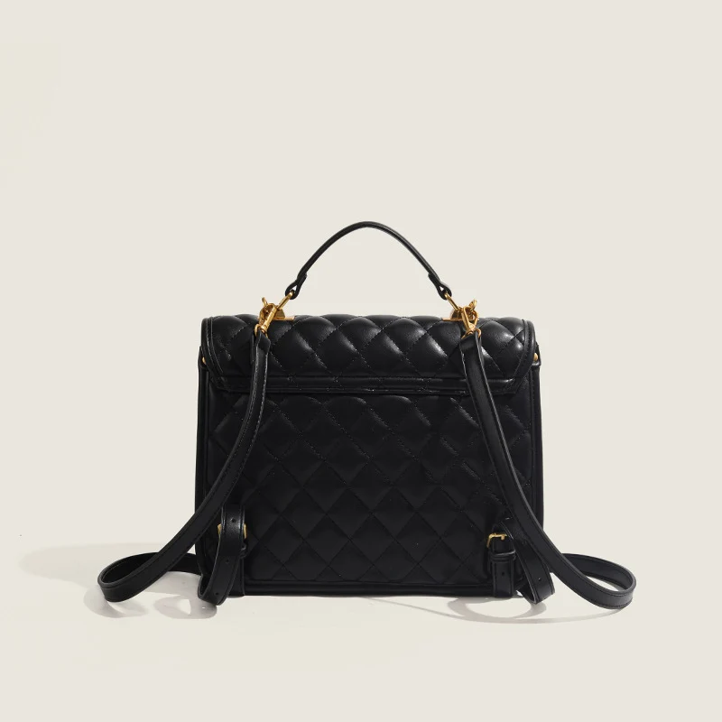 High-Fashion Design Rhombus Purse Backpack