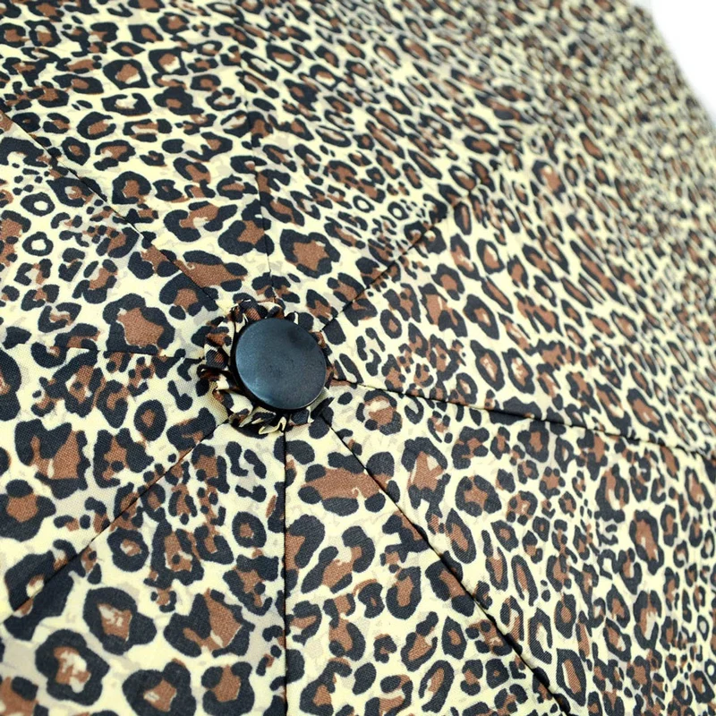Animal Print Compact Umbrella with Plastic Handle