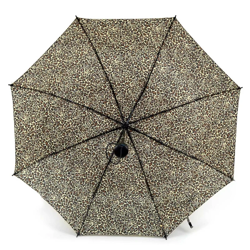 Animal Print Compact Umbrella with Plastic Handle