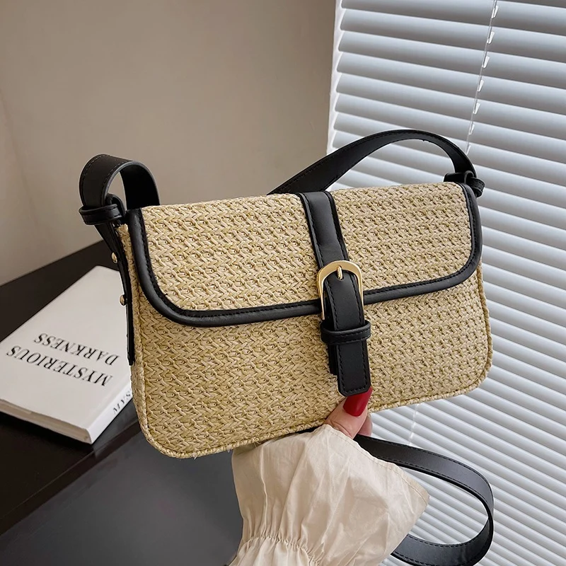 Summer Straw Shoulder Bag